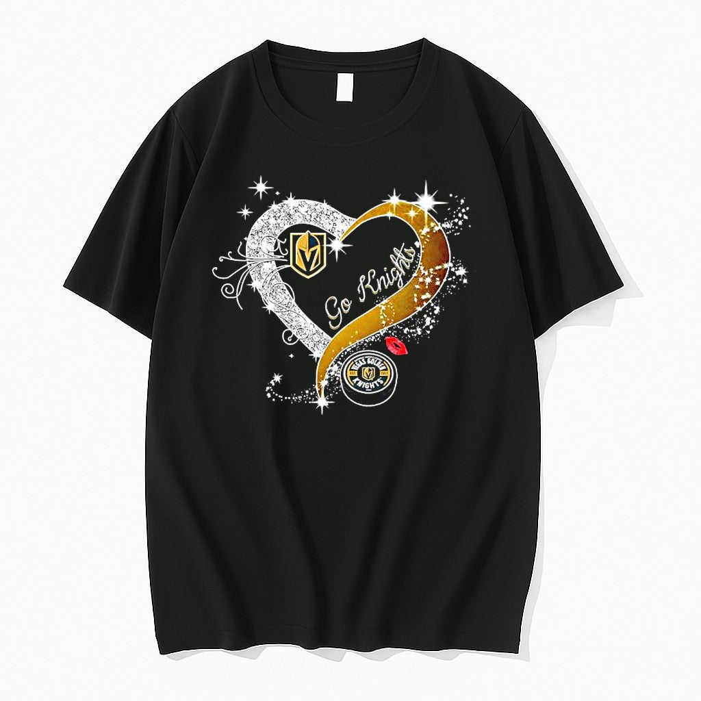 Original Vegas Golden Knights Go Knights Heart Diamond Logo Tshirts Jpg