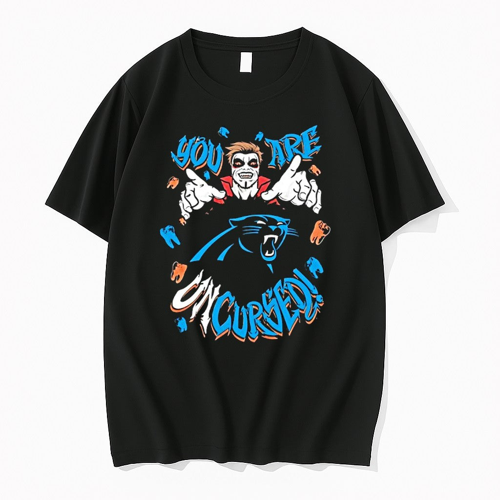 Original Wwe Drops Danhausen X Carolina Panthers You Are Uncursed Teeth Tshirts