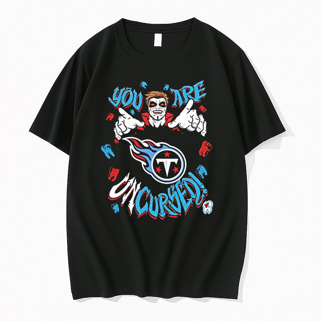 Original Wwe Drops Danhausen X Tennessee Titans You Are On Uncursed Tshirts Jpg