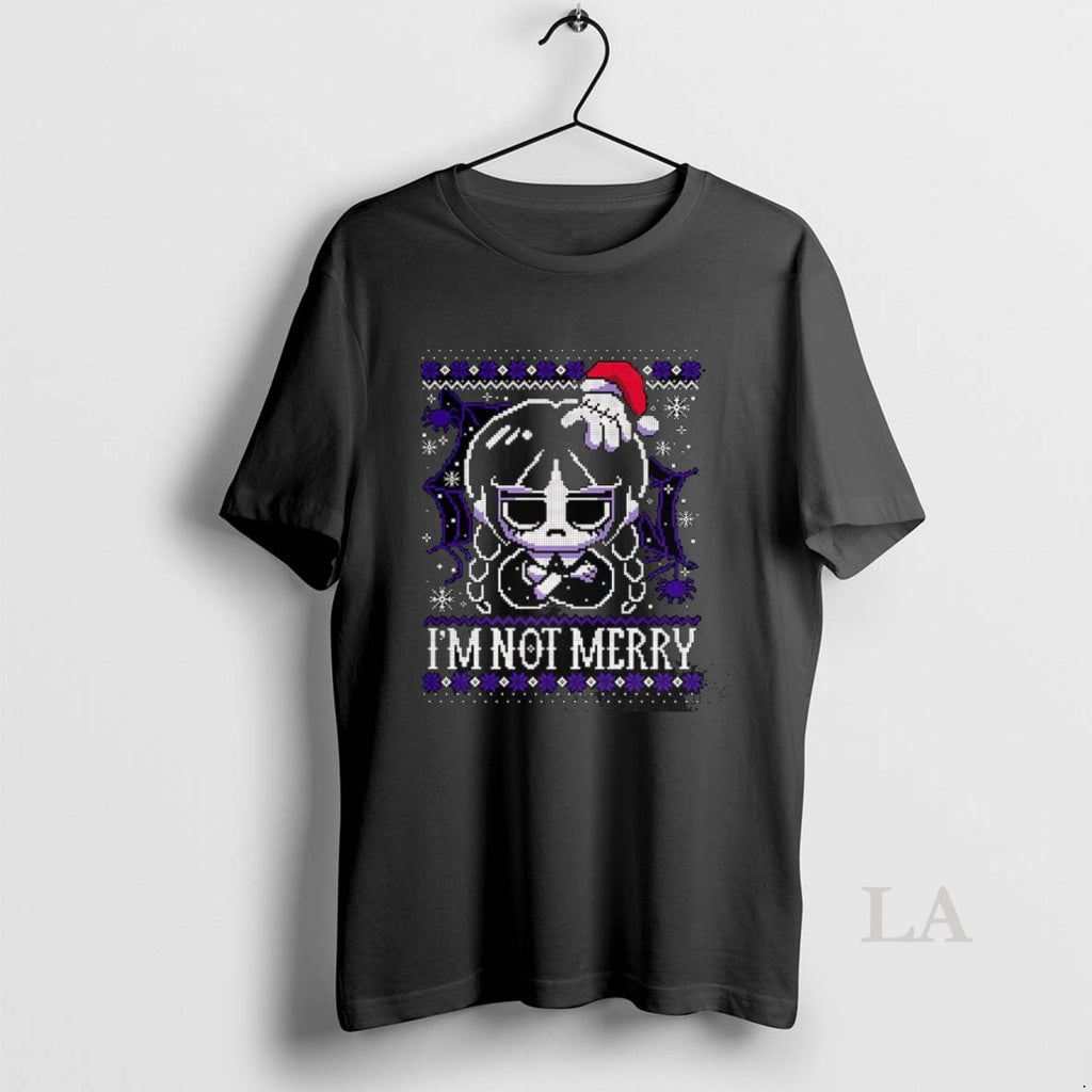 Original Wednesday Addams And Thing Im Not Merry Ugly Christmas T-Shirts, Hoodie, Sweatshirt | AU01DripNestTees.com