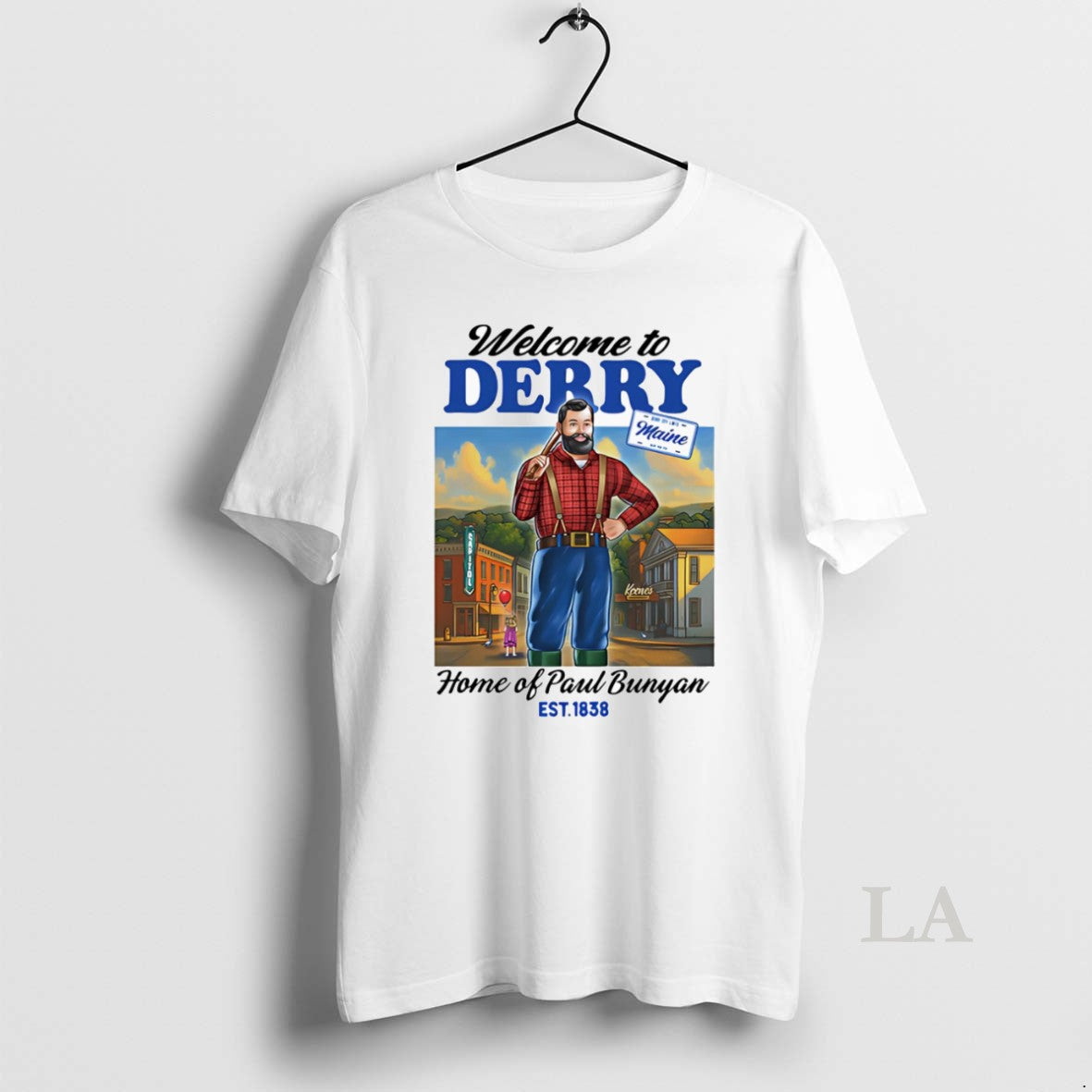 Original Welcome To Derry Home Of Paul Bunyan T-Shirts, Hoodie, Sweatshirt | AU01DripNestTees.com