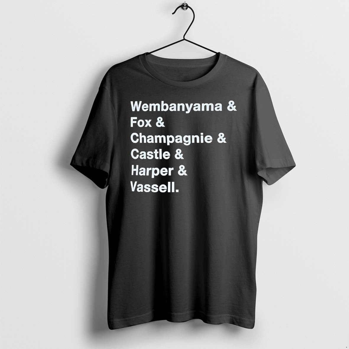Original Wembanyama Fox Champagnie Castle Harper Vassell San Antonio Spurs Basketball Nba 2026 Tshirts