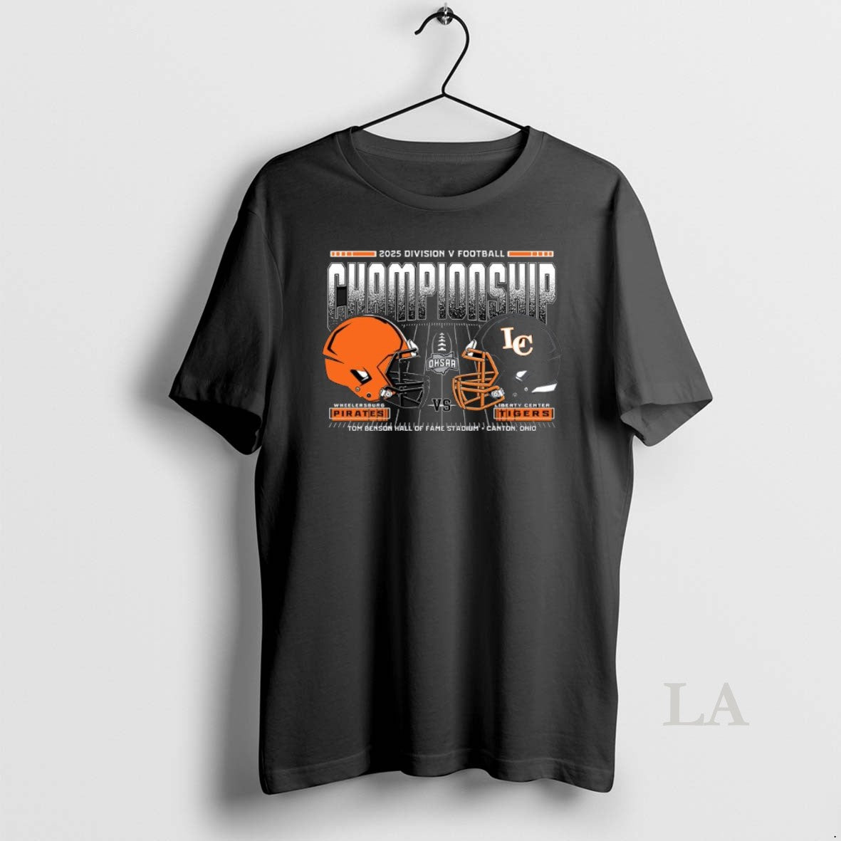 Original Wheelersburg Pirates Vs Liberty Center Tigers 2025 Ohsaa Division 5 Football Championship Matchup T-Shirts,...