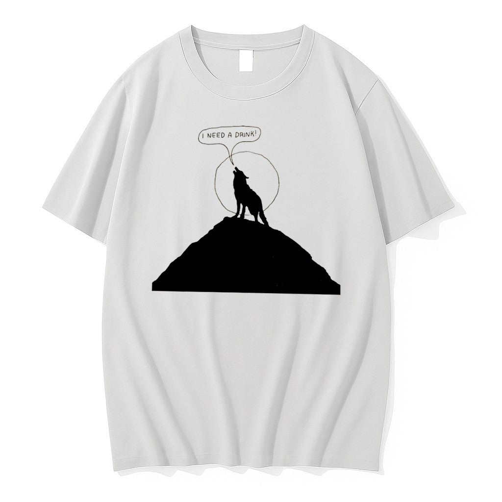 Original Wolf I Need A Drink Paint Tee Tshirts Jpg