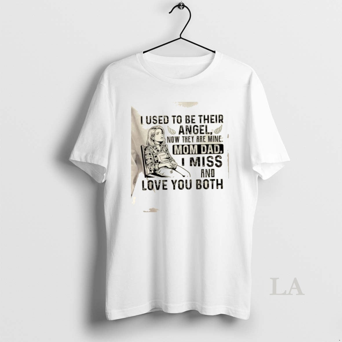 Original Women I Used To Be Their Angel Now They Are Mine Mom Dad T-Shirts, Hoodie, Sweatshirt | AU01DripNestTees.com