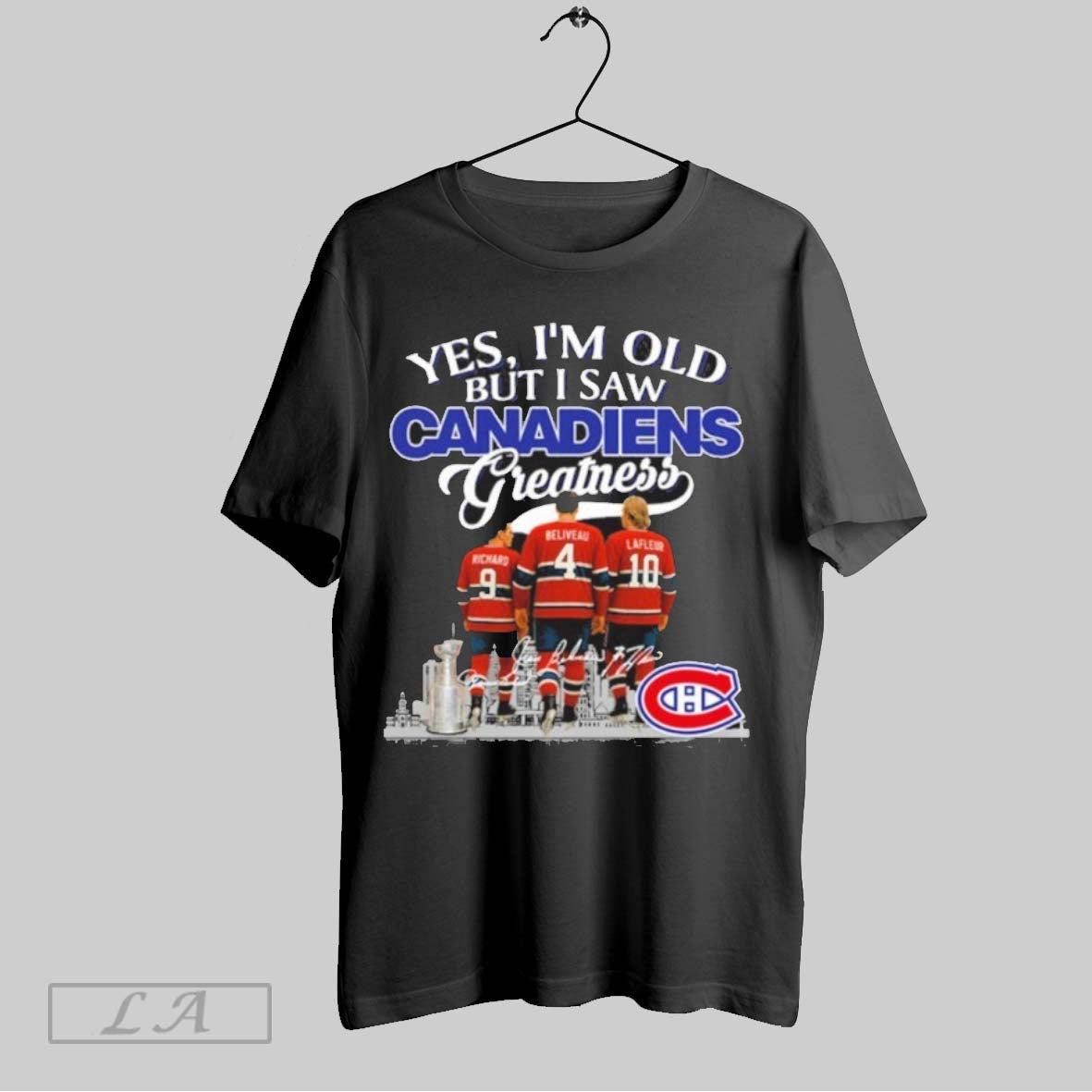 Original Yes Im Old But I Saw Montreal Canadiens Rangers Greatness Team Player Signature City