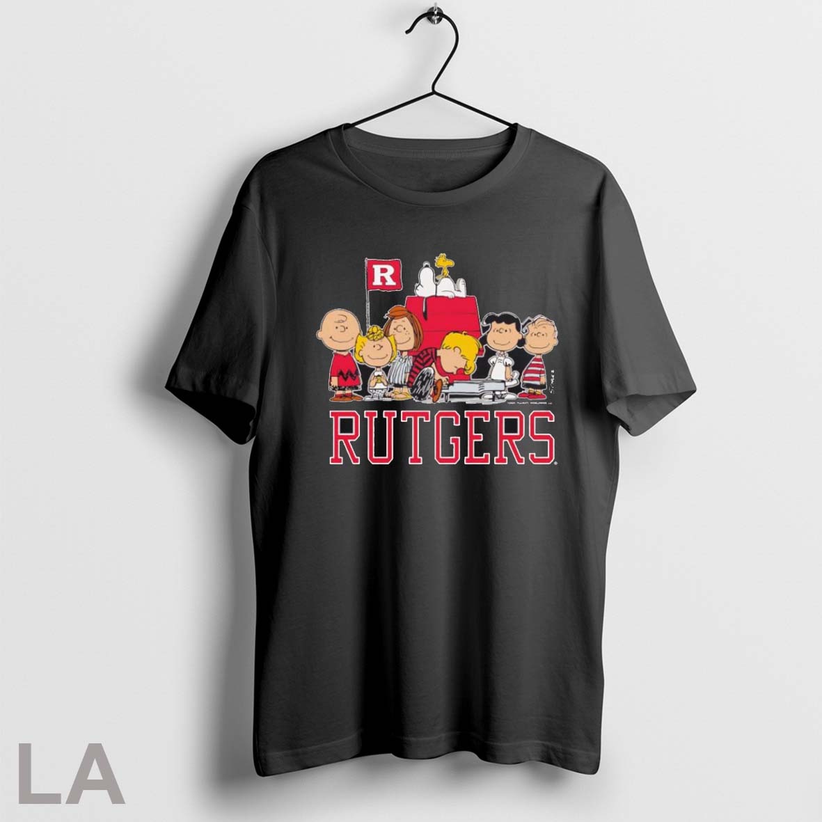 Original Peanuts Characters And Rutgers University Flag