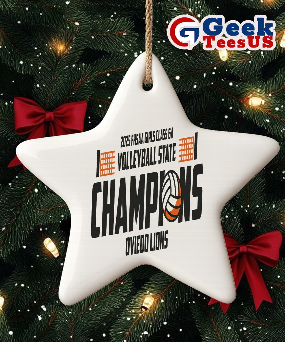 Oviedo Lions 2025 FHSAA Girls Volleyball 6A State Champions Ornament