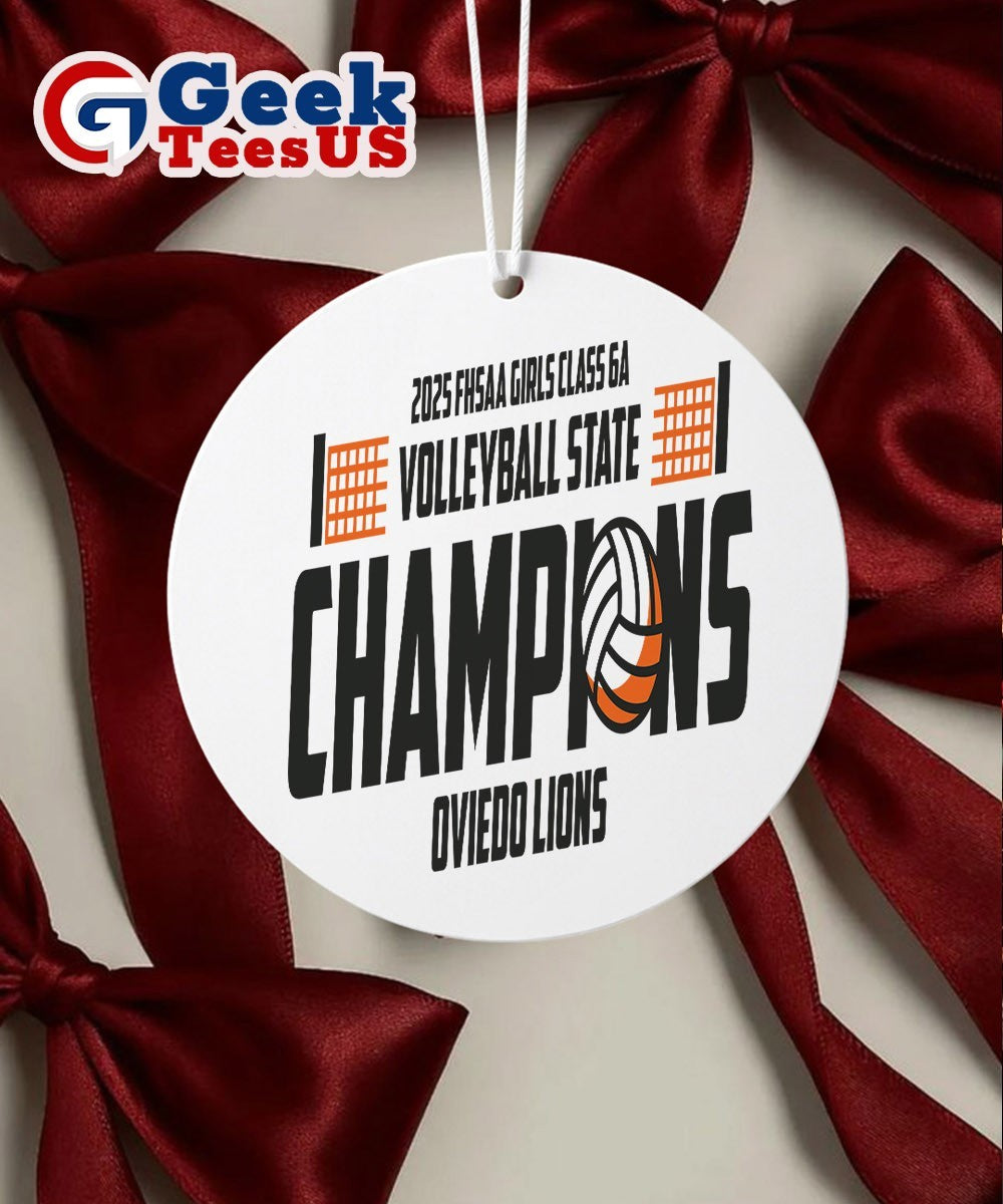 Oviedo Lions 2025 FHSAA Girls Volleyball 6A State Champions Ornament