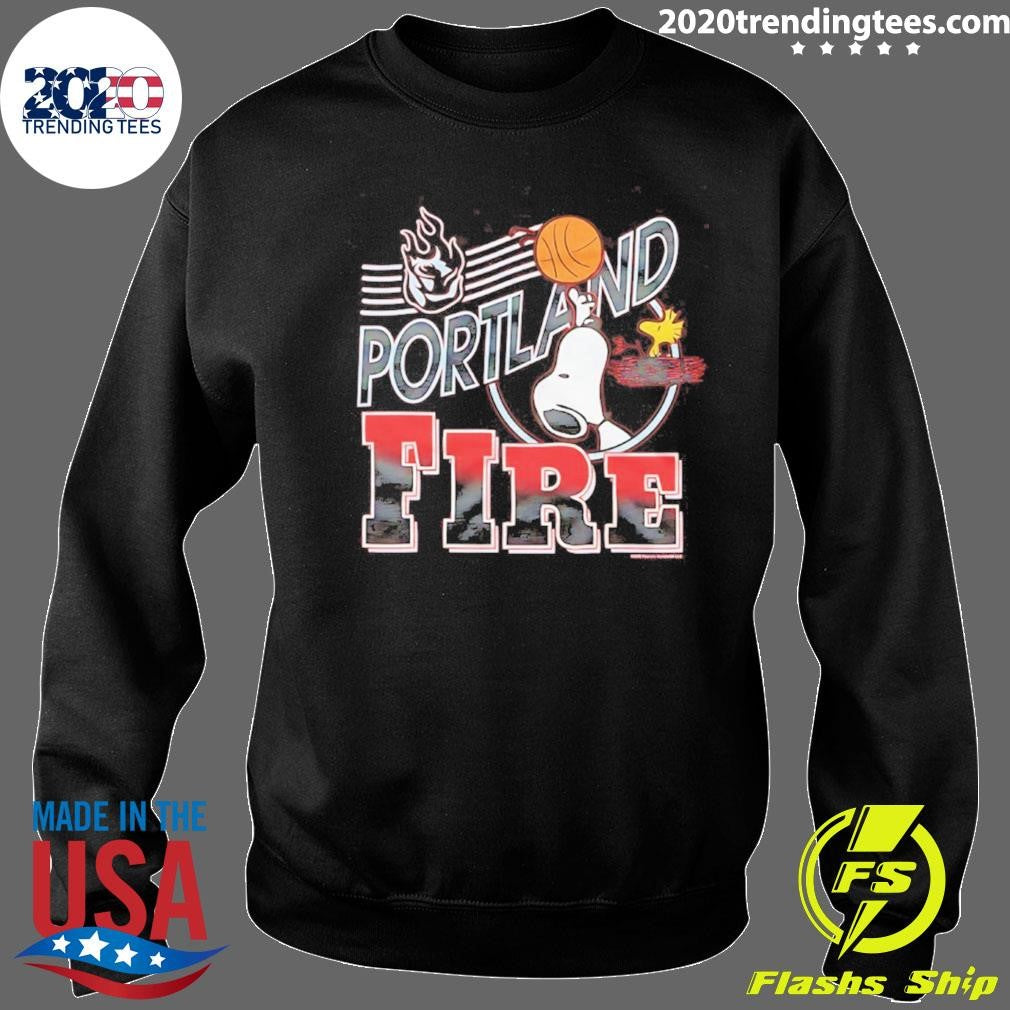 Peanuts Snoopy and Woodstock x Portland Fire Shirt