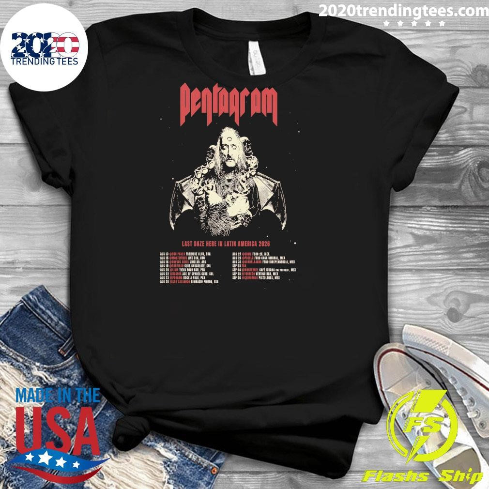 Pentagram Last Daze Here In Latin America Tour 2026 Shirt