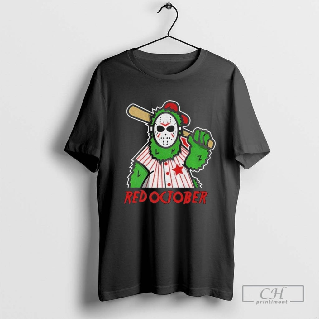 Philadelphia Phils Baseball Red October Phanatic Halloween Jason Parody
