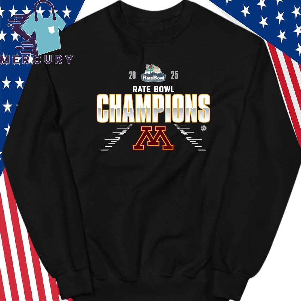Minnesota Golden Gophers 2025 Rate Bowl Champions Shirt
