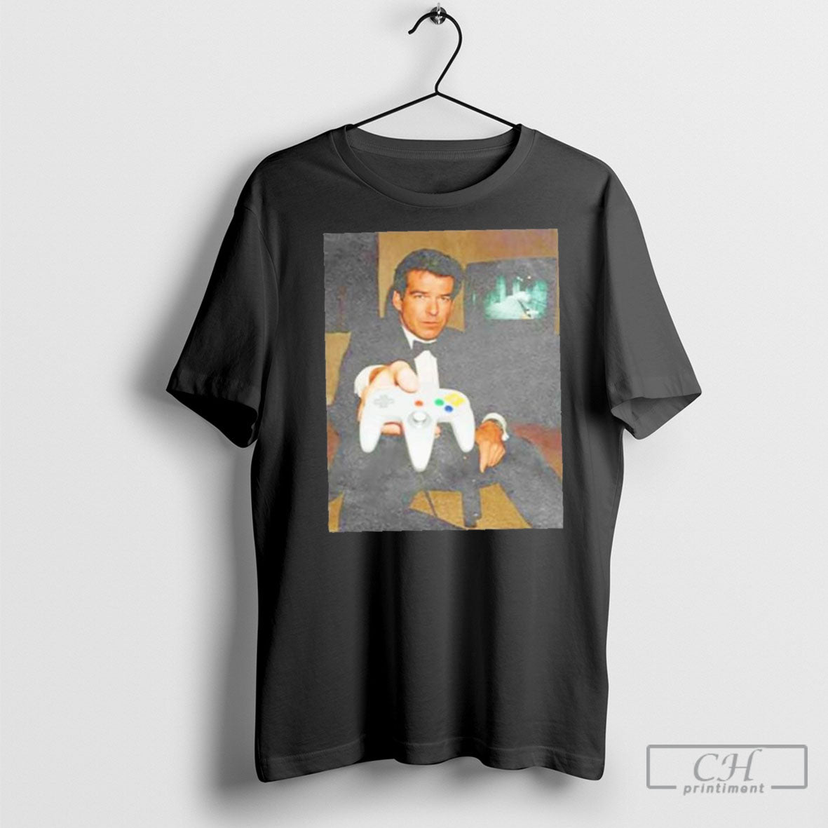 Pierce Brosnan Playing Game