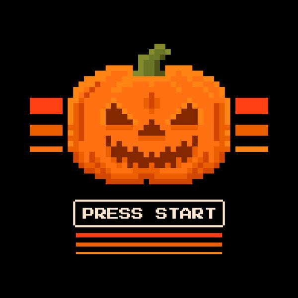 Pixel Pumpkin Halloween