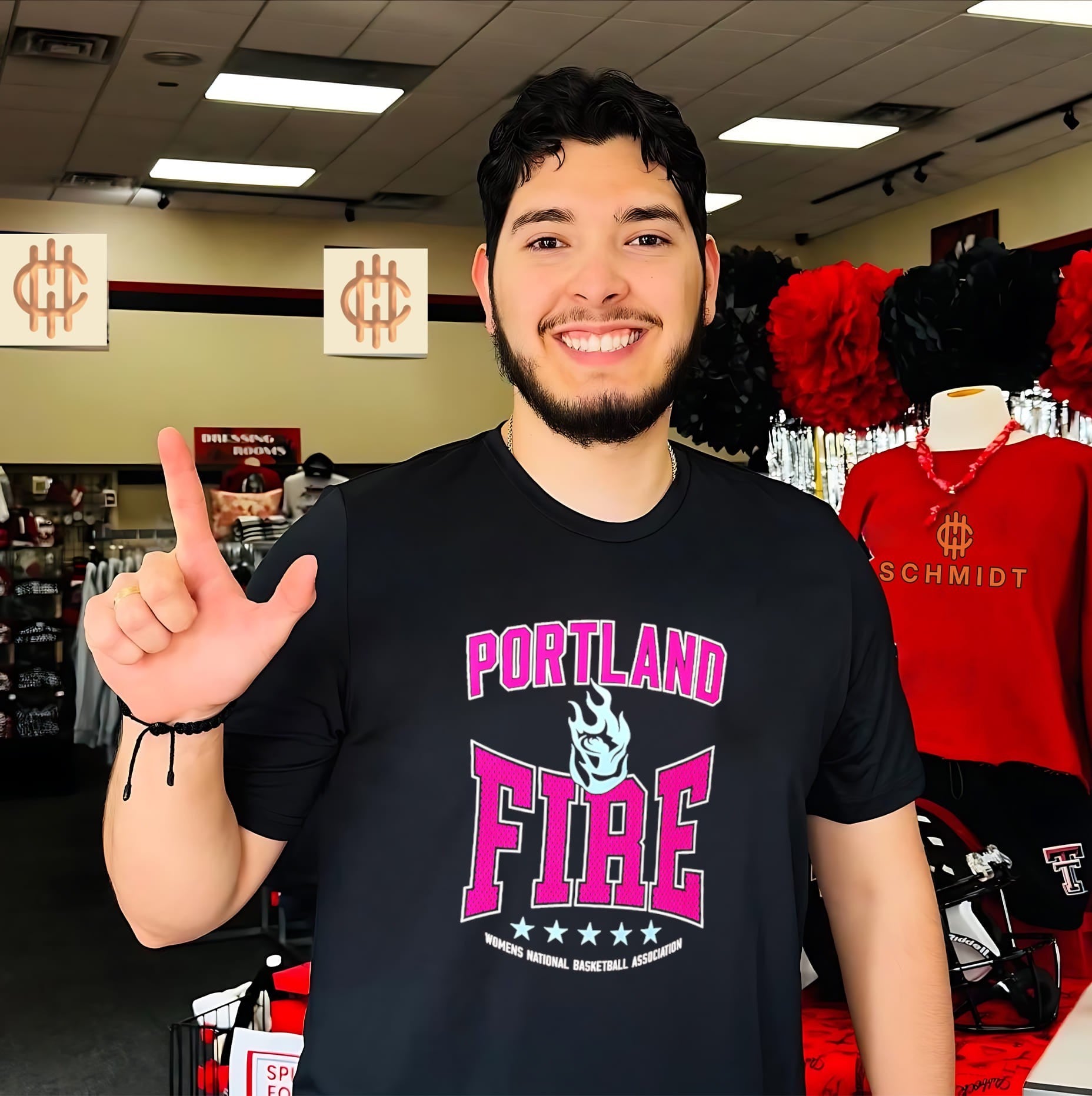 Portland Fire Starter WNBA Center Squeeze shirt