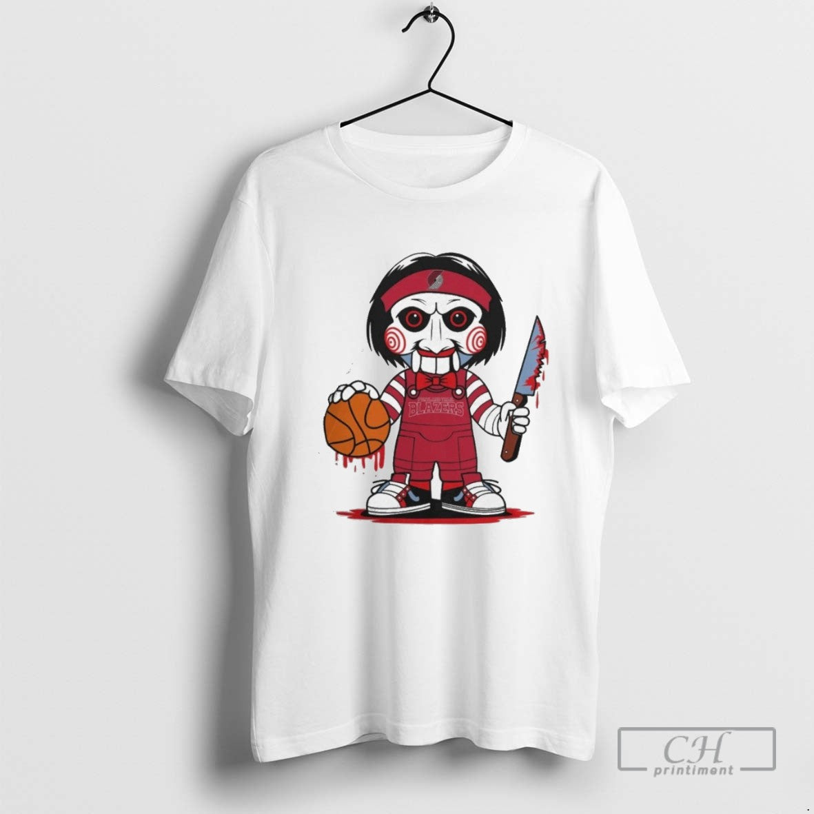 Portland Trail Blazers Halloween Jigsaw Saw Horror Basketball