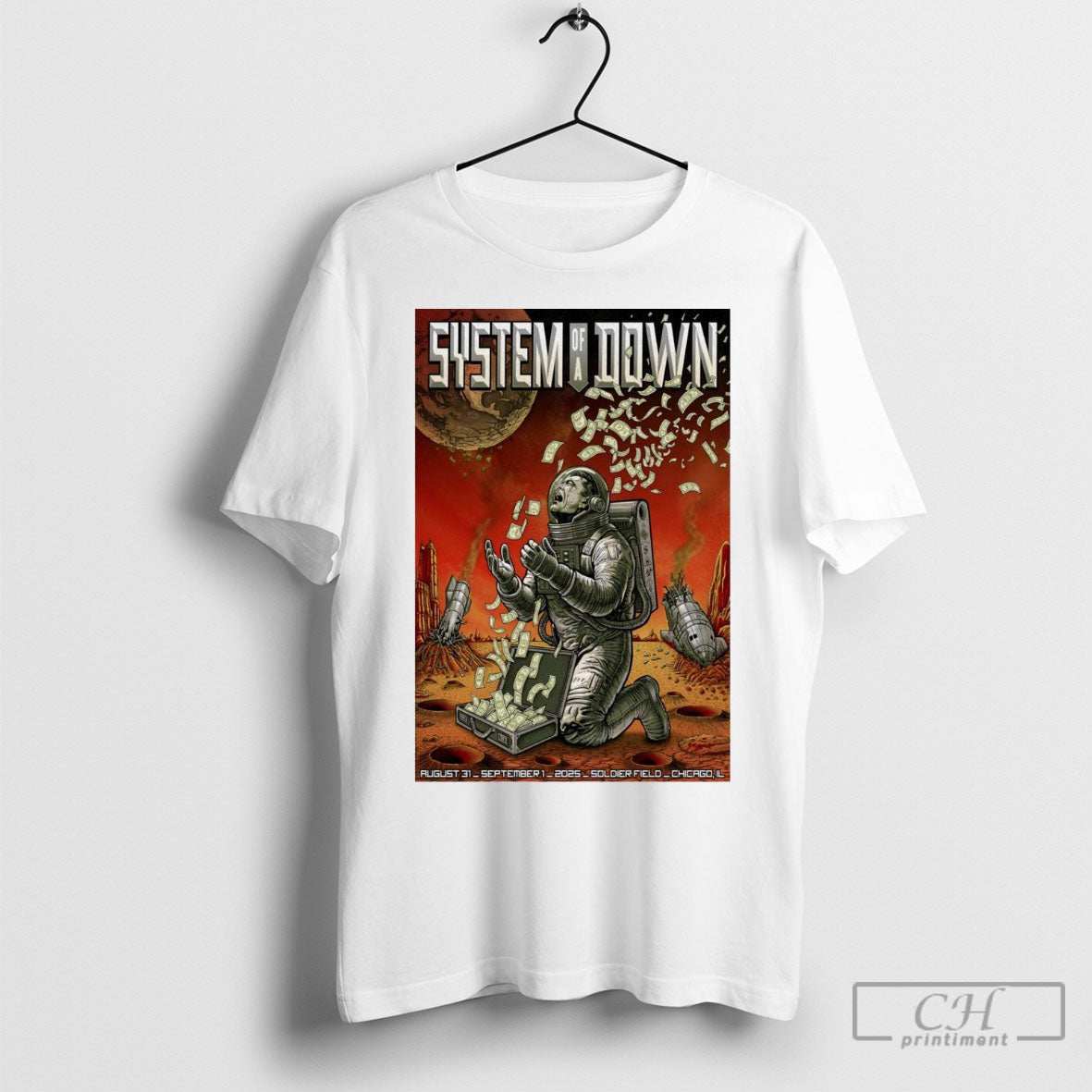 Poster System Of A Down August 31 September 1 2025 Soldier Field Chicago Il Shows