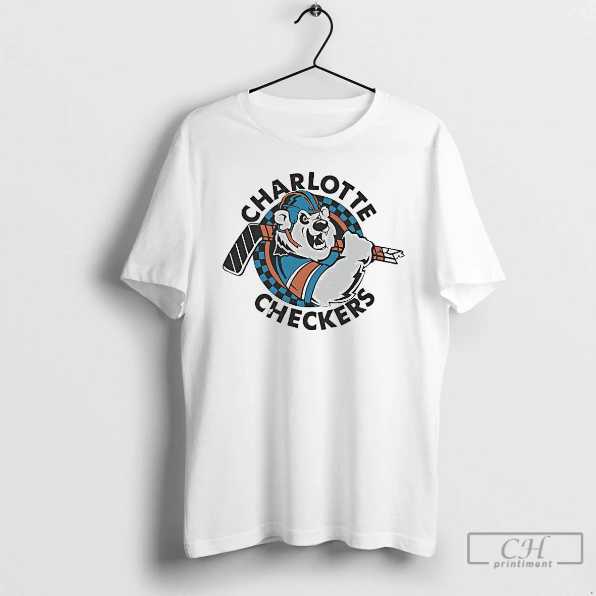 Premium 1993 Charlotte Checkers Logo T-Shirts, Hoodie, Sweatshirt | AU01DripNestTees.com