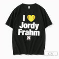 Premium 3ooqz5gc I Love Jordy Frahm Nebraska Softball Tee