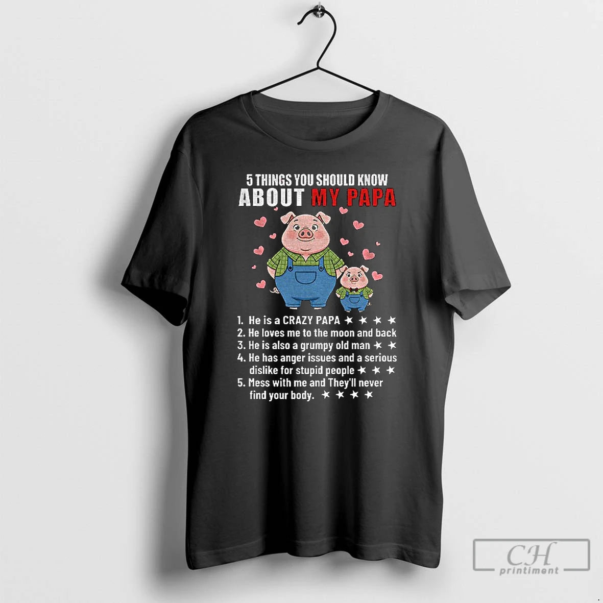 Premium Big 5 Things You Should Know About My Papa He Is A Crazy Papa T-Shirts, Hoodie, Sweatshirt | AU01DripNestTees.com