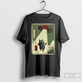 Premium Black Cat Ufo Abduction Japanese Cat Alien T-Shirts, Hoodie, Sweatshirt | AU01DripNestTees.com