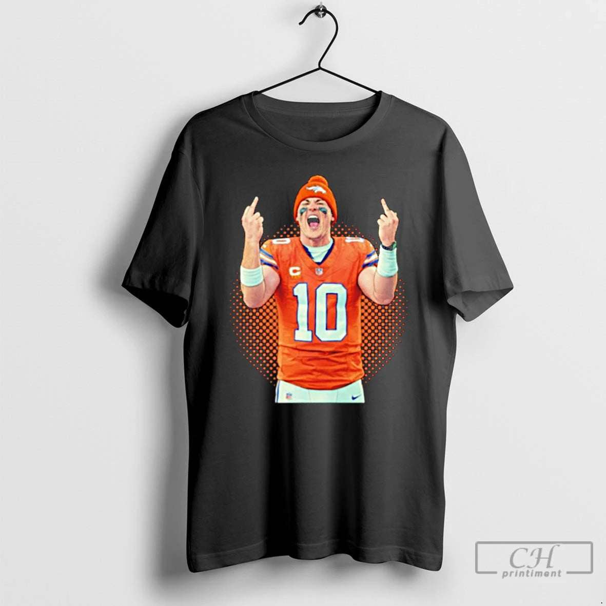 Premium Bo Nix Midle Finger Retro Comic 70s T-Shirts, Hoodie, Sweatshirt | AU01DripNestTees.com