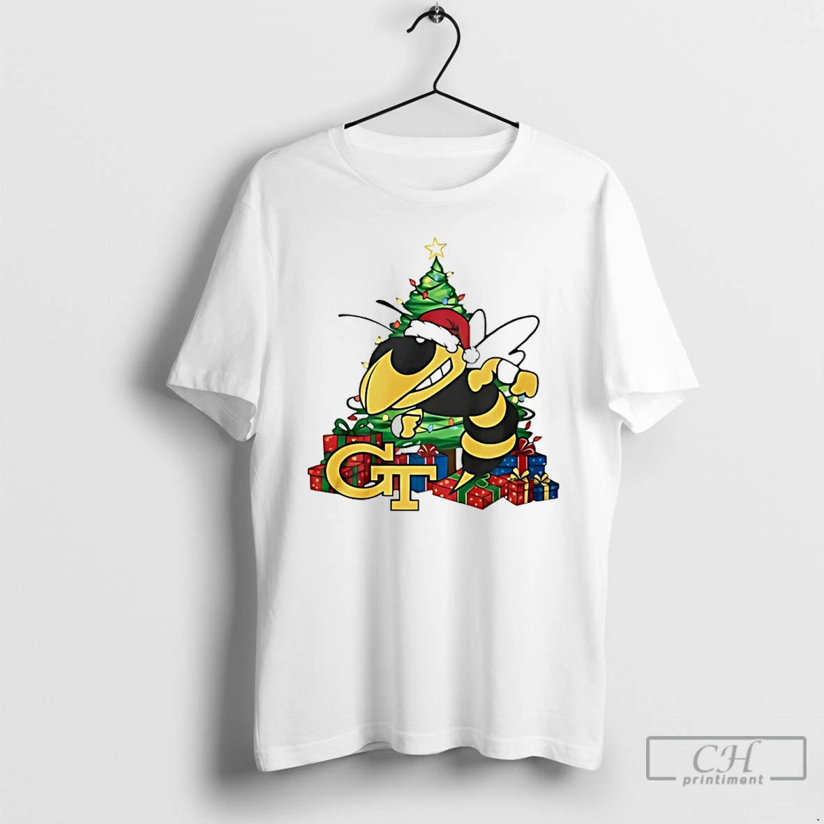 Premium Buzz Georgia Tech Yellow Jackets Santa Hat Merry Christmas T-Shirts, Hoodie, Sweatshirt | AU01DripNestTees.com