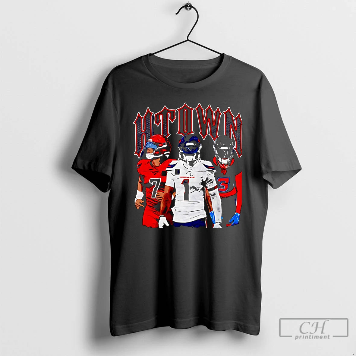 Premium C Stroud Jimmie Ward And Tank Dell Houston Texans H Town Graphic Christmas T-Shirts, Hoodie, Sweatshirt