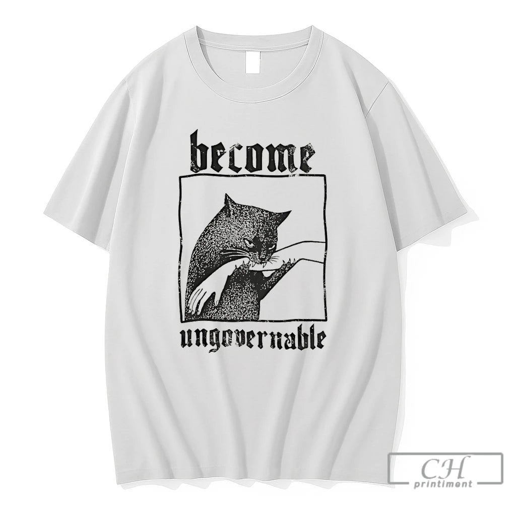 Premium Cat Biting Hand Become Ungovernable Vintage