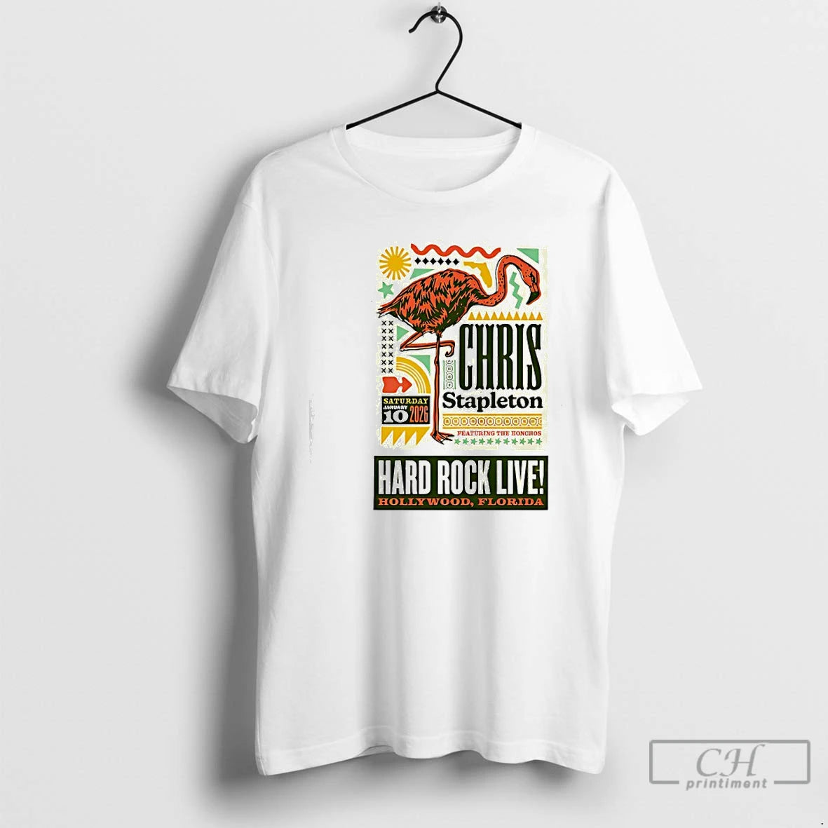 Premium Chris Stapleton 10th January 2026 Hollywood Fl T-Shirts, Hoodie, Sweatshirt | AU01DripNestTees.com
