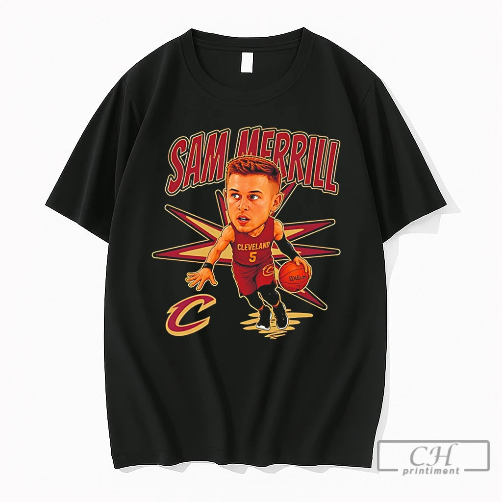 Premium Cleveland Cavaliers Sam Merrill Caricature Tee