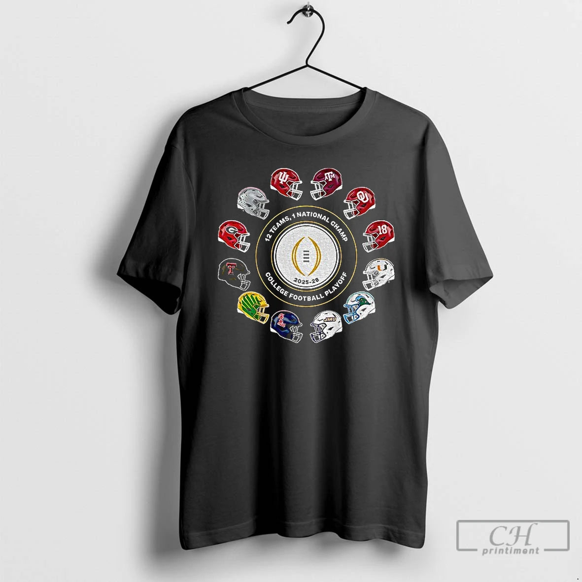 Premium College Football Playoff 2026 Exclusive 12 Teams Playoff Helmet T-Shirts, Hoodie, Sweatshirt | AU01DripNestTees.com