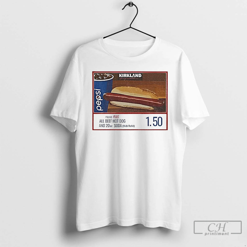 Premium Costco Hot Dog Funny Kirkland Parody Graphic 1 50 Meme T-Shirts, Hoodie, Sweatshirt | AU01DripNestTees.com