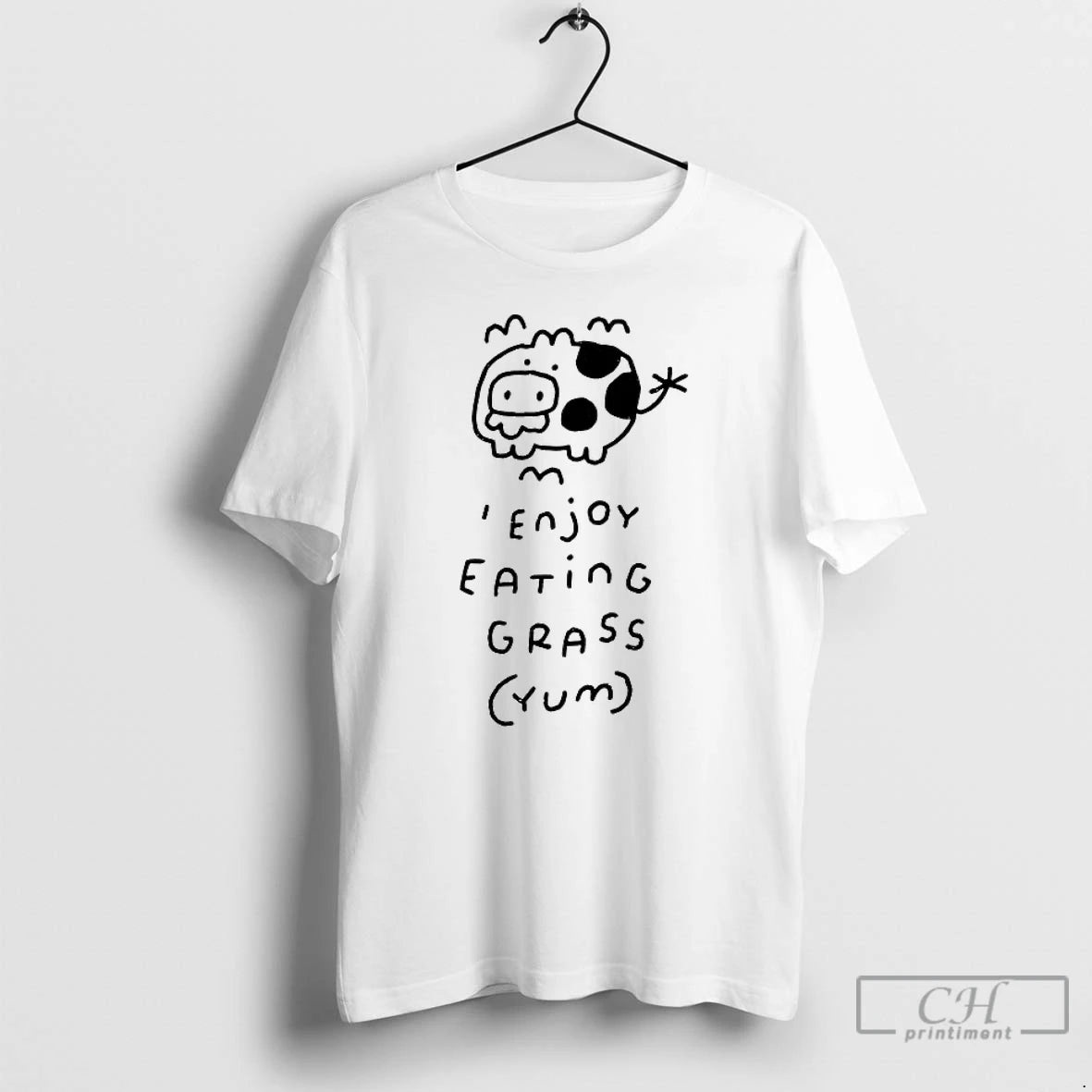 Premium Cow Enjoy Eating Grass Yum T-Shirts, Hoodie, Sweatshirt | AU01DripNestTees.com