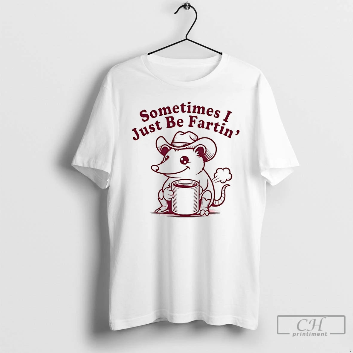 Premium Cowboy Possum Sometimes I Just Be Fartin T-Shirts, Hoodie, Sweatshirt | AU01DripNestTees.com