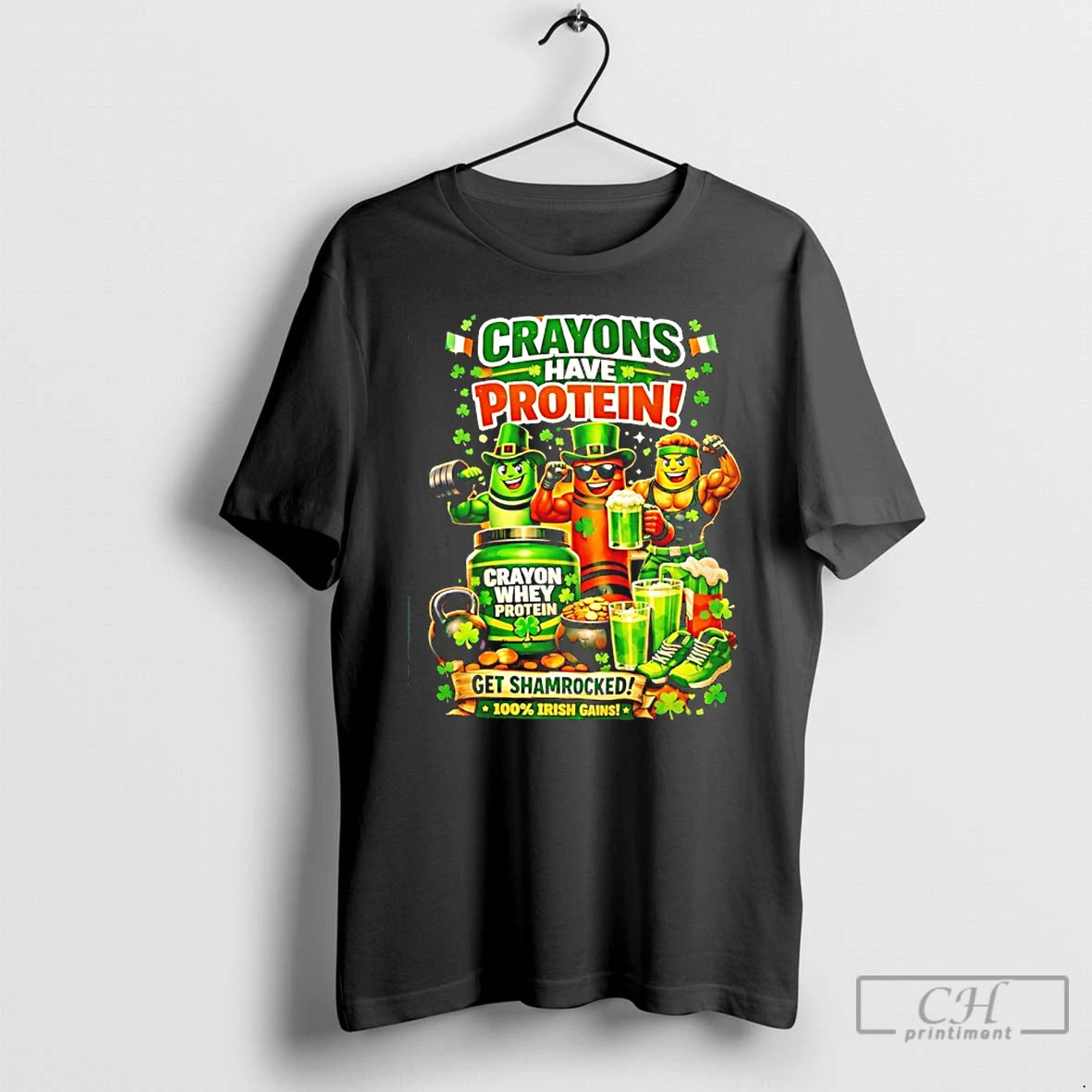 Premium Crayons Have Protein St Patricks Day T-Shirts, Hoodie, Sweatshirt | AU01DripNestTees.com