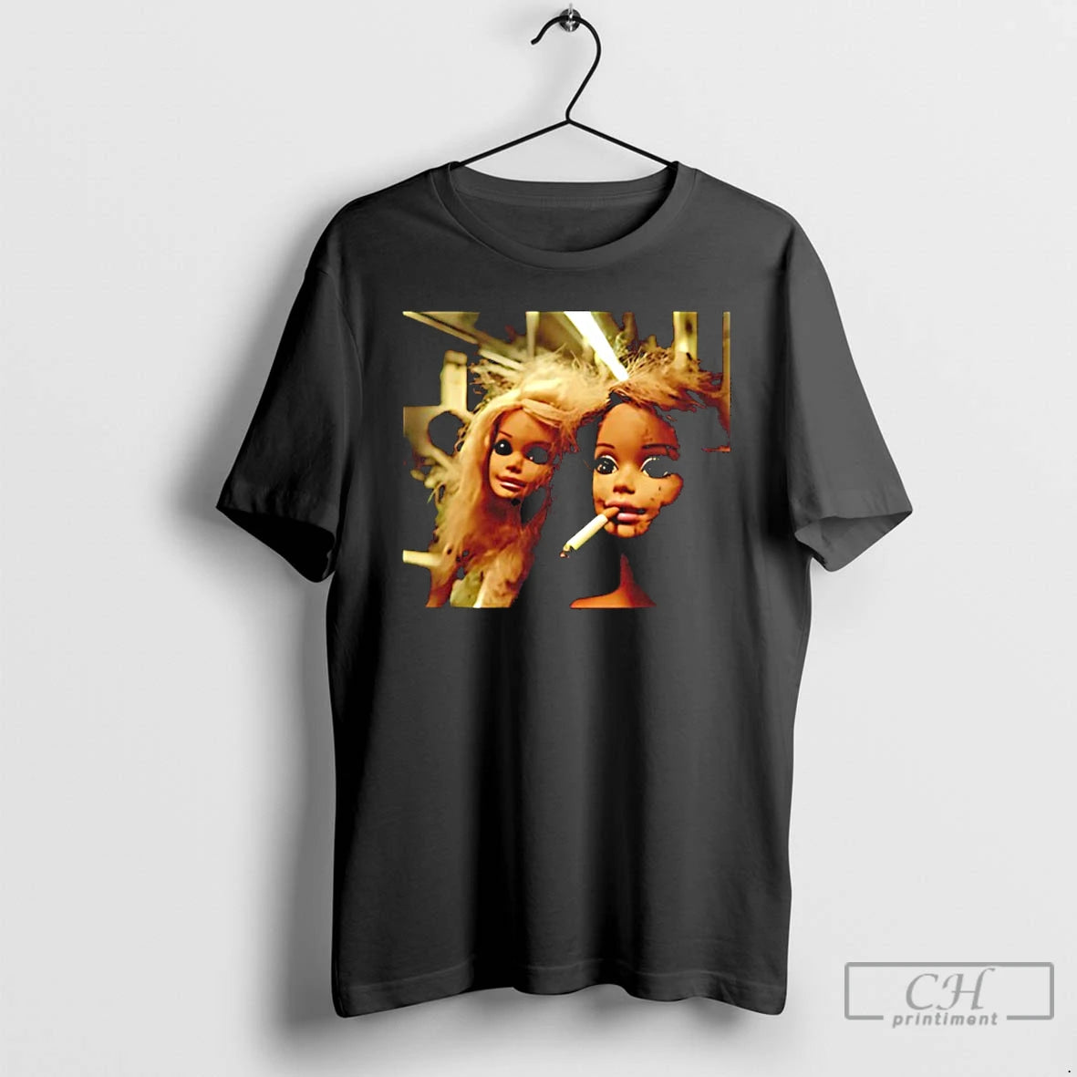 Premium Distressed Doll Smoking T-Shirts, Hoodie, Sweatshirt | AU01DripNestTees.com