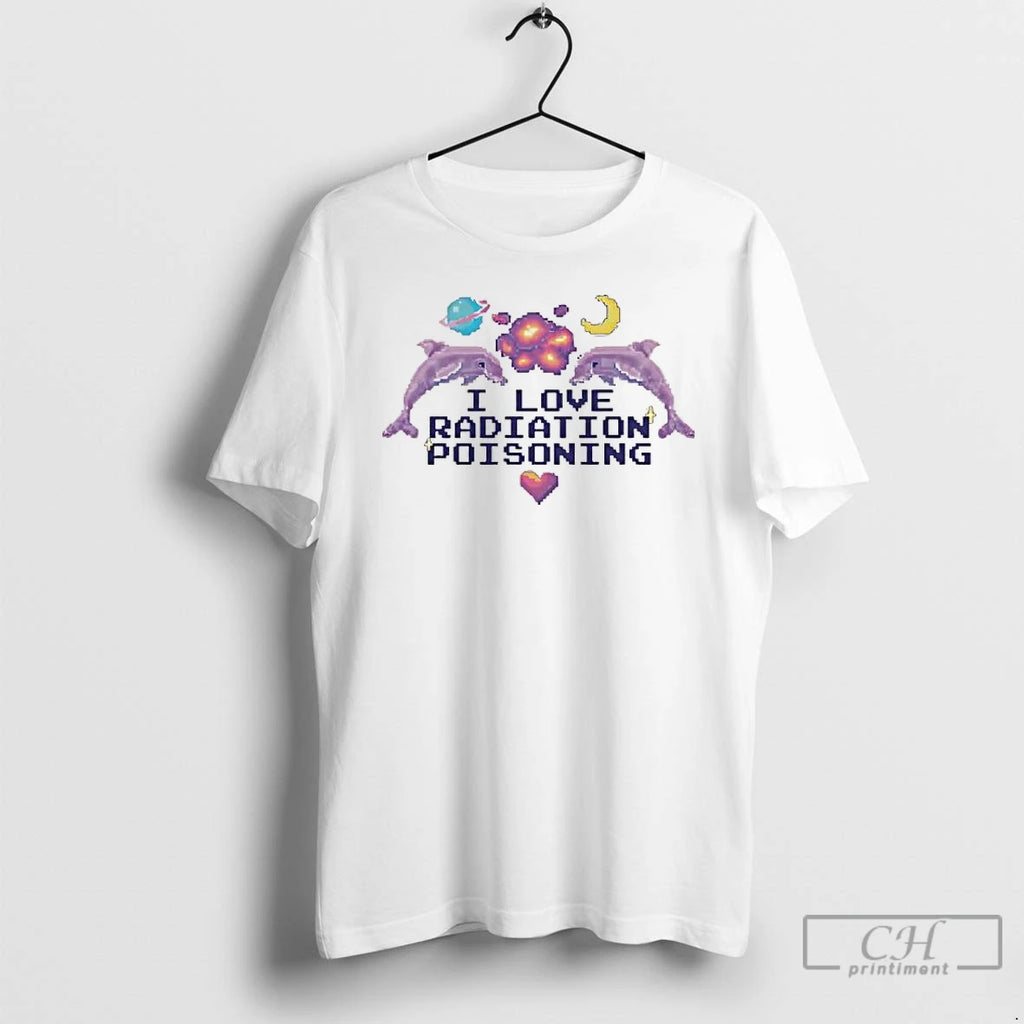 Premium Dolphin Pixel Love Radiation Poisoning T-Shirts, Hoodie, Sweatshirt | AU01DripNestTees.com