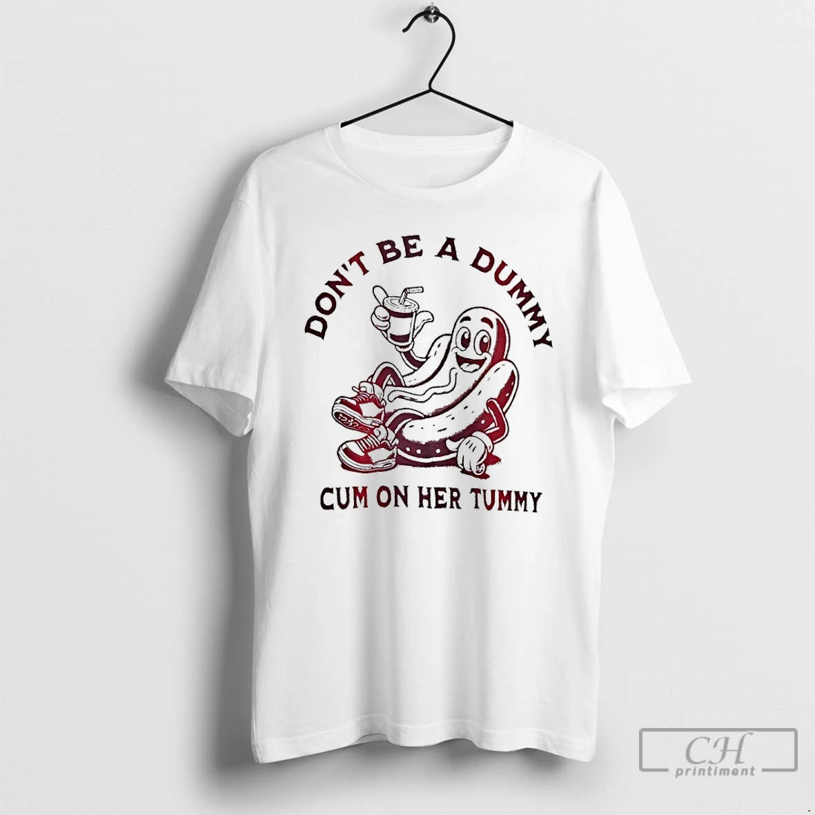 Premium Dont Be A Dummy Cum On Her Tummy Hotdog T-Shirts, Hoodie, Sweatshirt | AU01DripNestTees.com