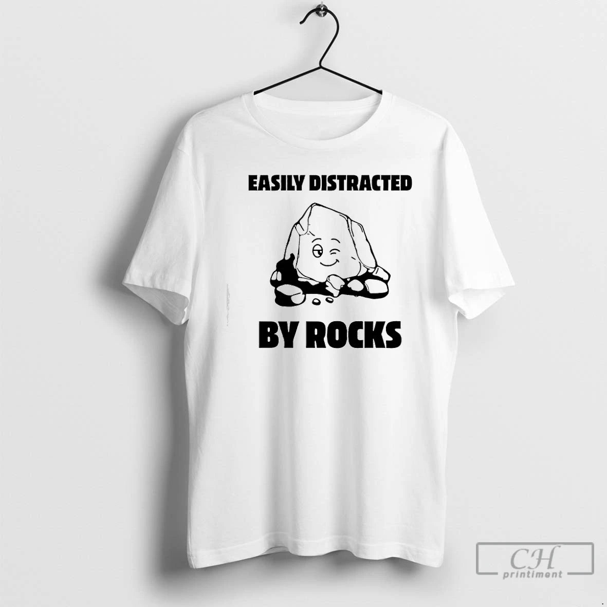 Premium Easily Distracted By Rocks Graphic T-Shirts, Hoodie, Sweatshirt | AU01DripNestTees.com