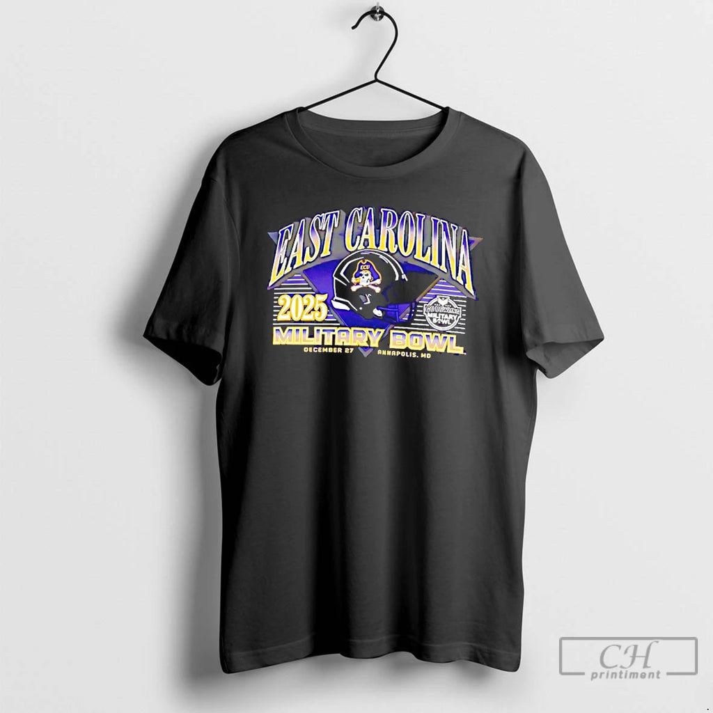 Premium East Carolina Ecu Football 2025 Military Bowl Helmet T-Shirts, Hoodie, Sweatshirt | AU01DripNestTees.com
