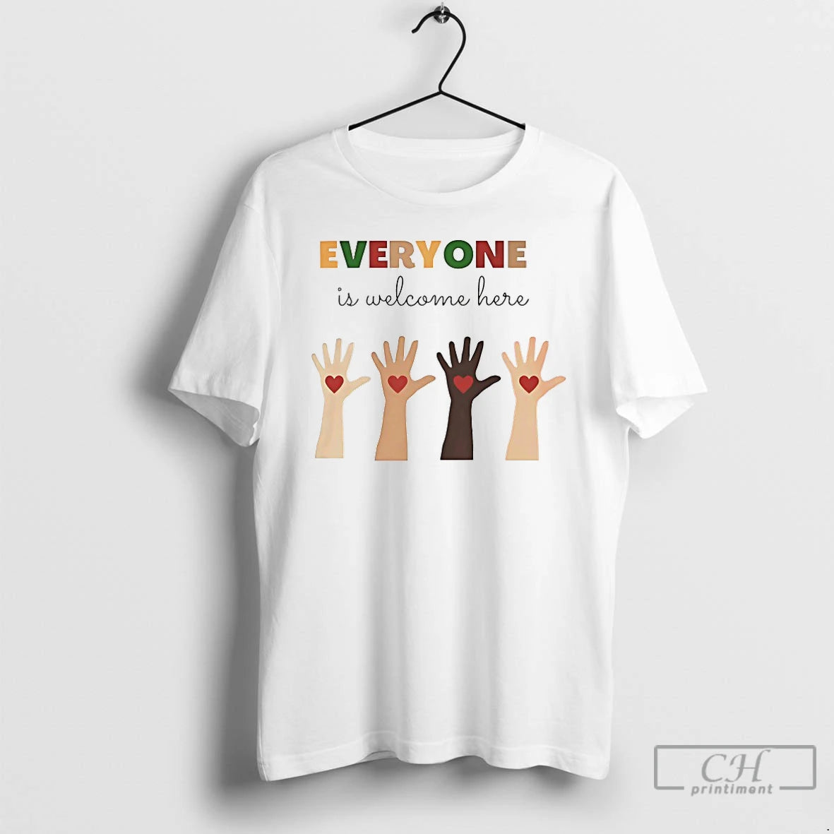 Premium Everyone Is Welcome Here T-Shirts, Hoodie, Sweatshirt | AU01DripNestTees.com