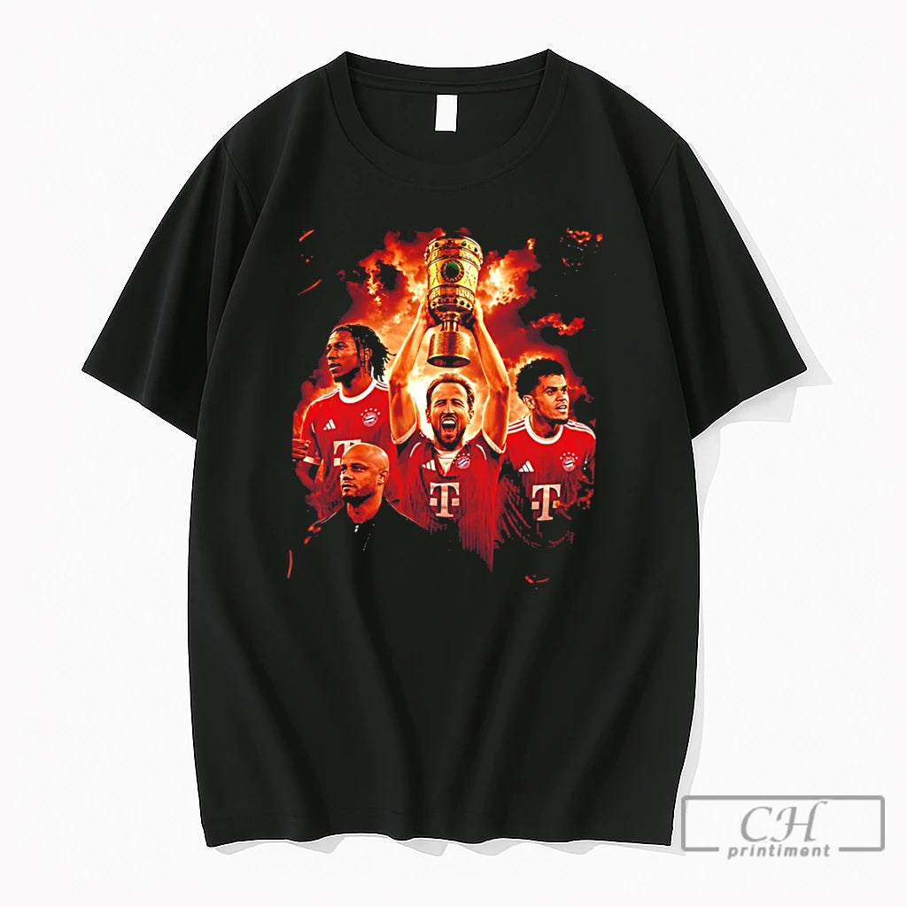 Premium Fc Bayern Munich Dfb Pokal Victory 2026 Trophy Tee