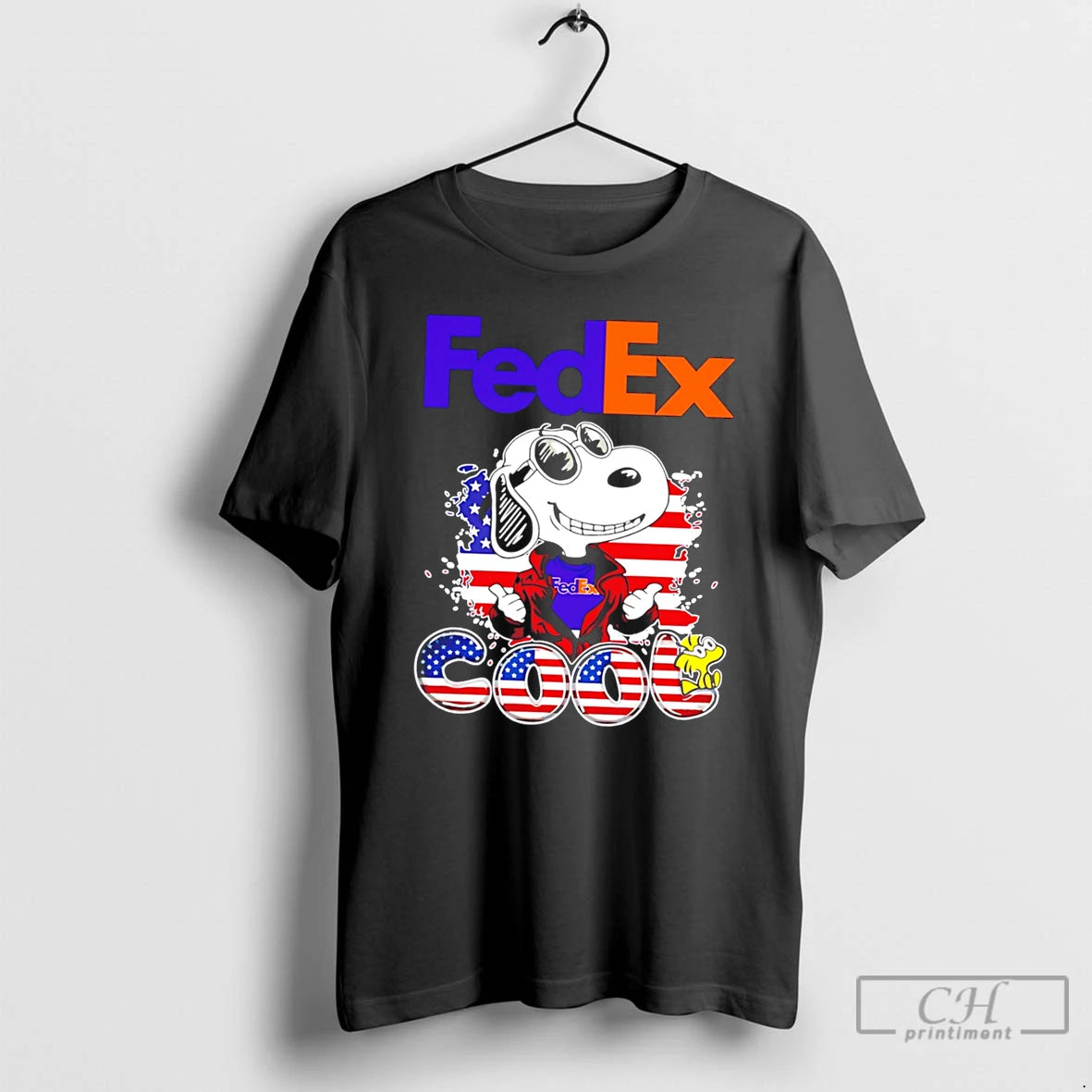 Premium Fedex Snoopy Cool Usa 250th Cartoon Tee