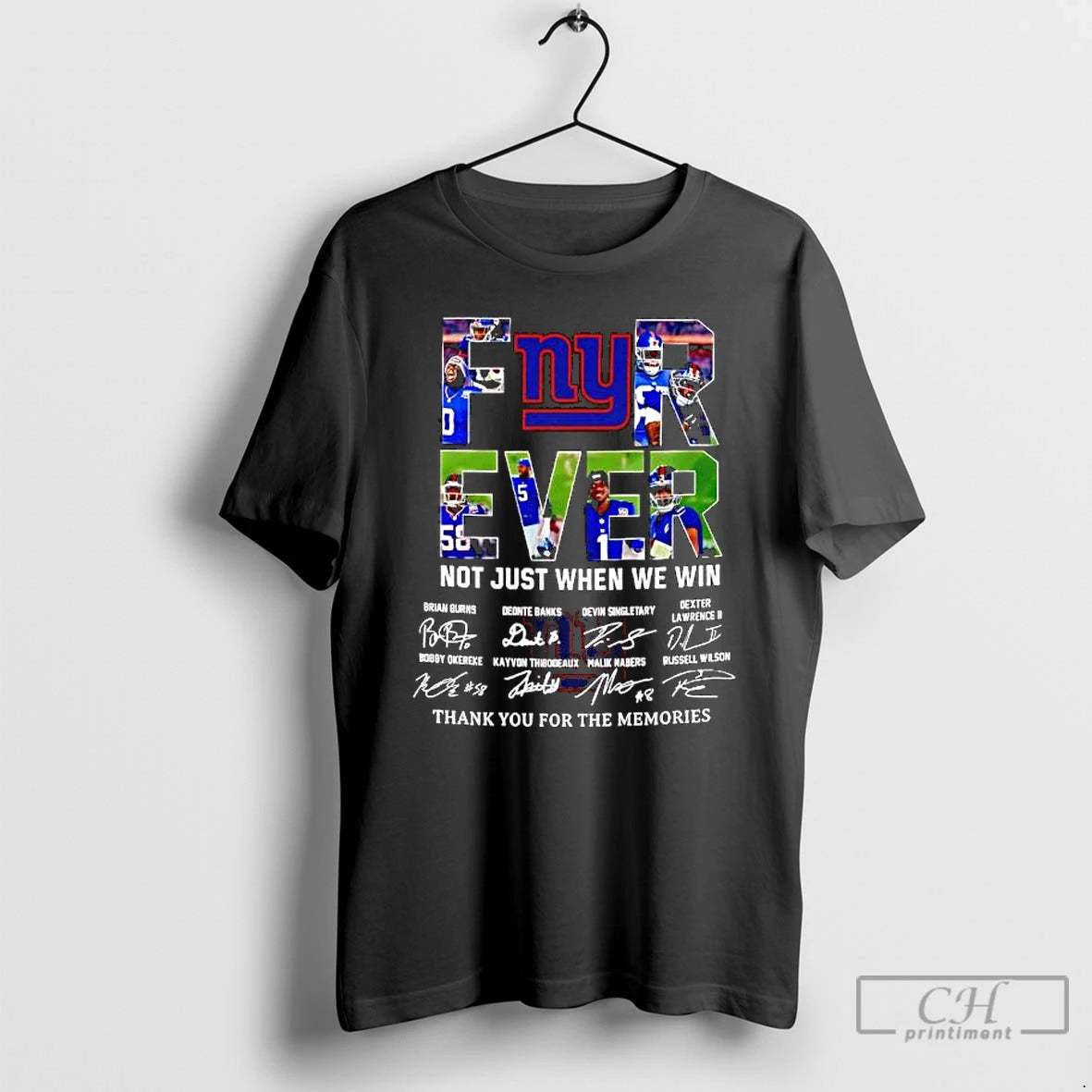 Premium Forever Fan New York Giants Football Not Just When We Win Signatures T Shirts Hoodie, Sweatshirt