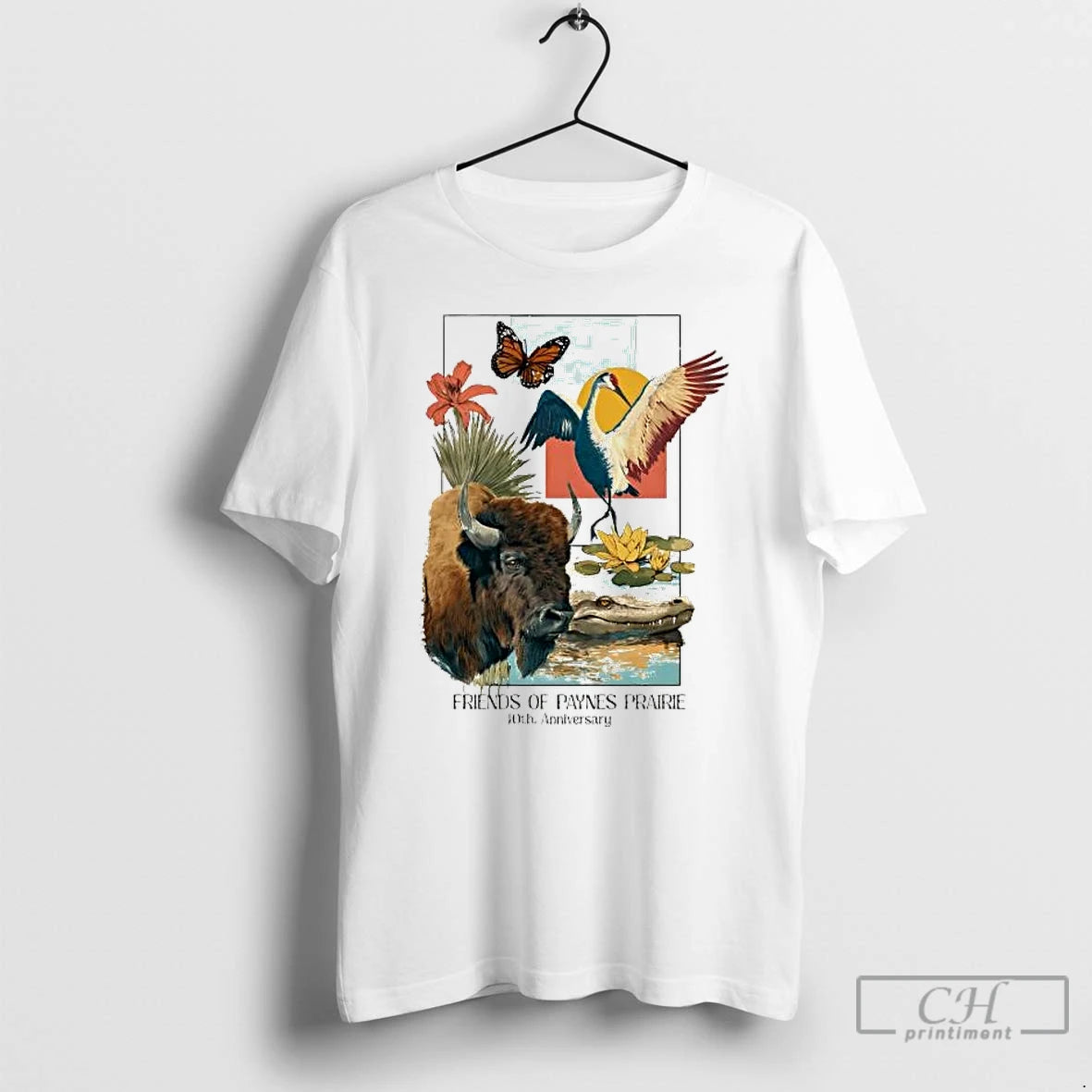 Premium Friends Of Paynes Prairie 40th Anniversary Animals T-Shirts, Hoodie, Sweatshirt | AU01DripNestTees.com