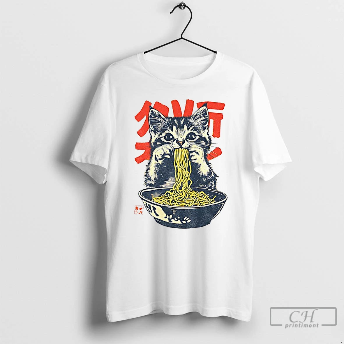 Premium Funny Cat Eat Ramen Meme T-Shirts, Hoodie, Sweatshirt | AU01DripNestTees.com