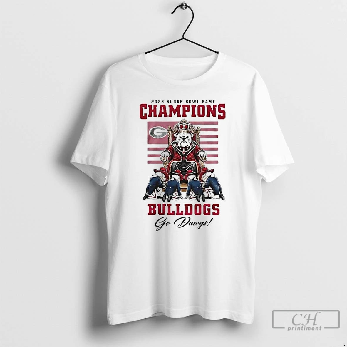 Premium Georgia Bulldogs 2026 Sugar Bowl Champions Go Dawgs Mascot King T-Shirts, Hoodie, Sweatshirt | AU01DripNestTees.com