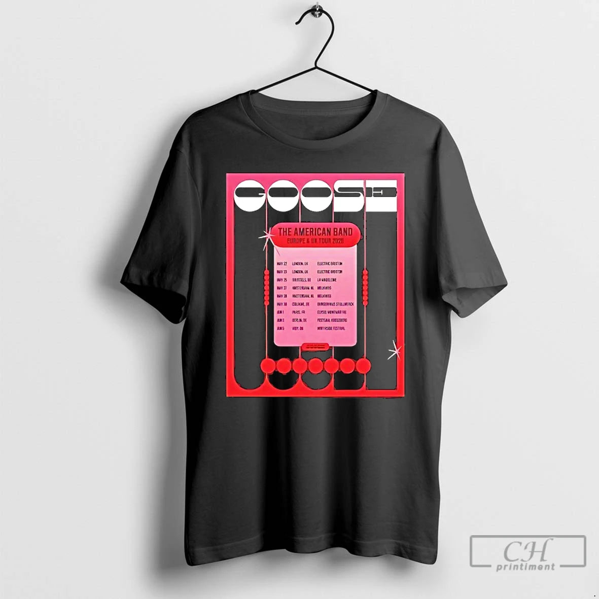 Premium Goose The American Band Europe And Uk 2026 Tour T-Shirts, Hoodie, Sweatshirt | AU01DripNestTees.com